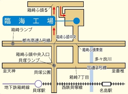 臨海工場の地図