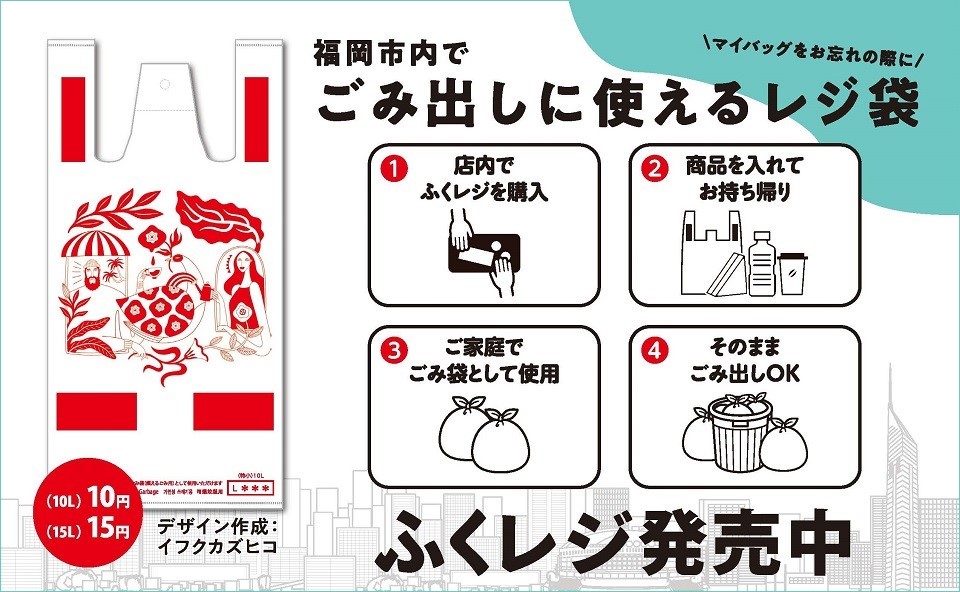 ゴミ出しに使えるふくレジ。案内画像