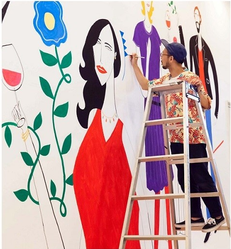 いふくかずひこさんの作画風景