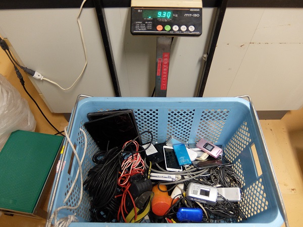 2019まつり草ヶ江で回収した使用済小型家電