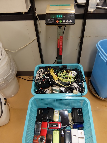 回収した使用済小型家電