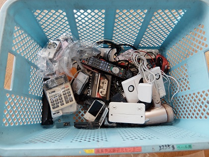 今回の出前講座で回収した使用済小型家電
