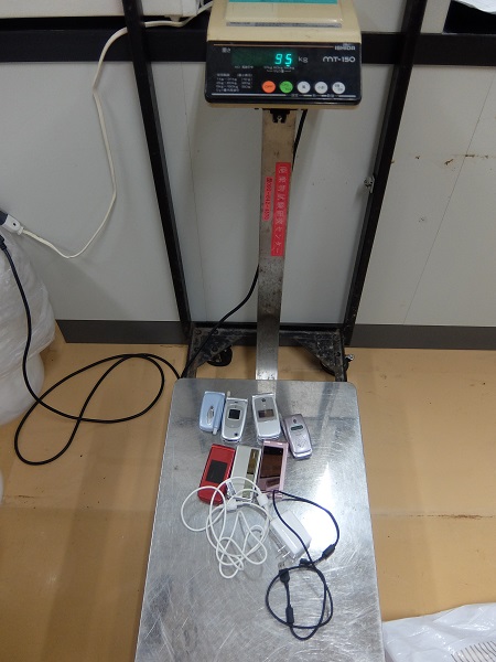 今回の講座で回収した使用済小型家電