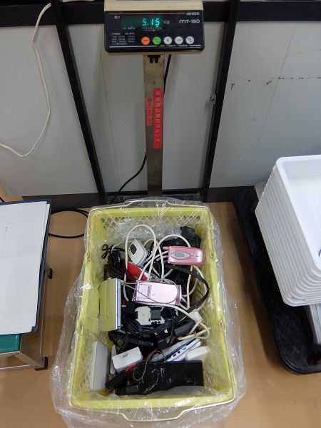 大池公民館で回収した使用済小型家電