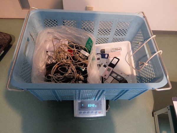 約1か月間で回収した使用済小型家電