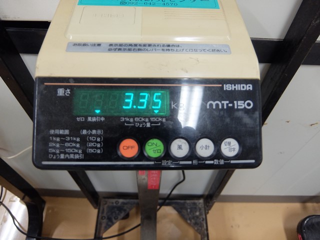 回収したコード類の重量