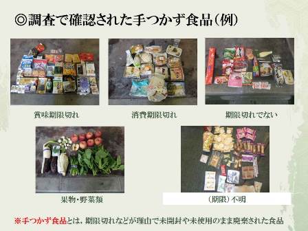 資料　調査で確認された手づかず食品（例）