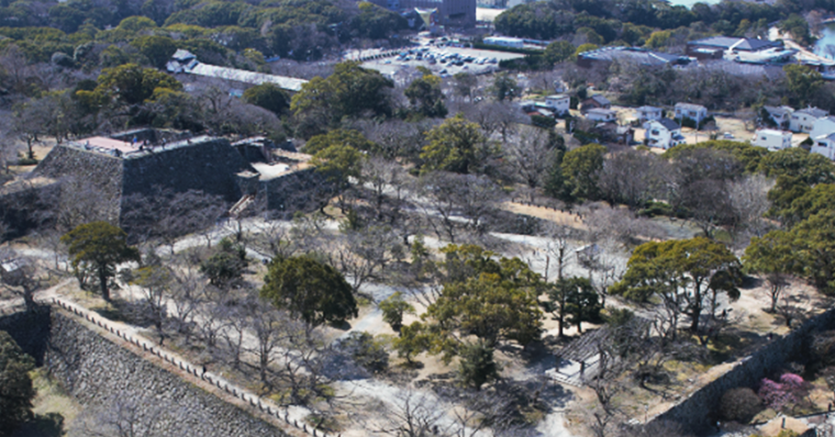 会場となる福岡城跡の写真