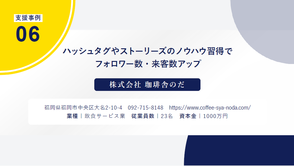 令和4年度支援事例06　株式会社珈琲舎のだ