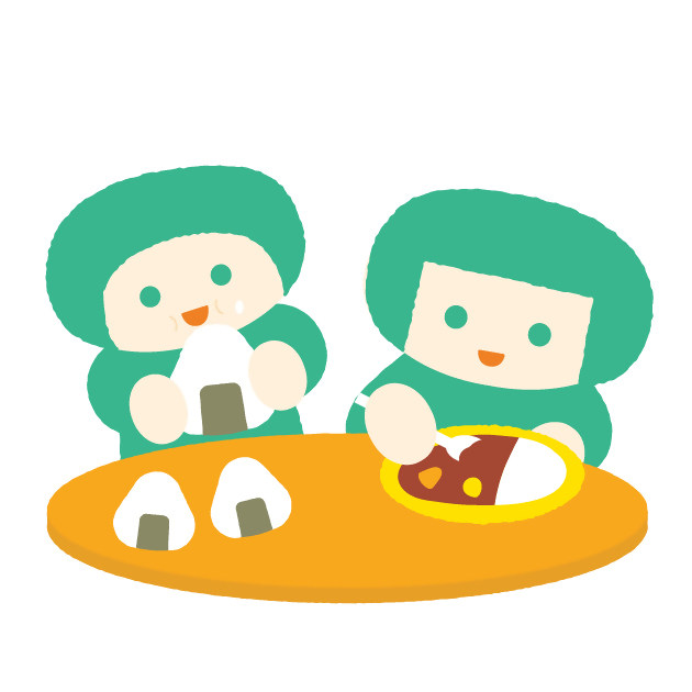 ごはんを食べている子どもの画像