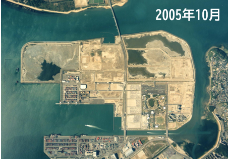 2005年20年前のアイランドシティ空撮写真