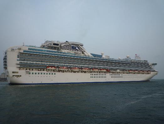 ダイヤモンド・プリンセスの全景写真