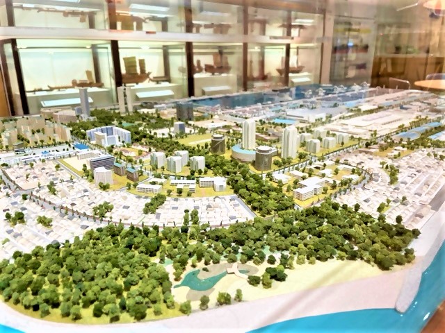 住宅ゾーンの模型