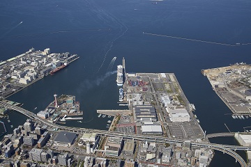 中央ふ頭（陸側から撮影）