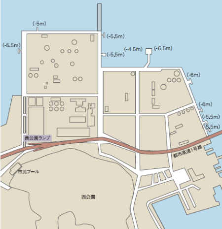 荒津地区平面図