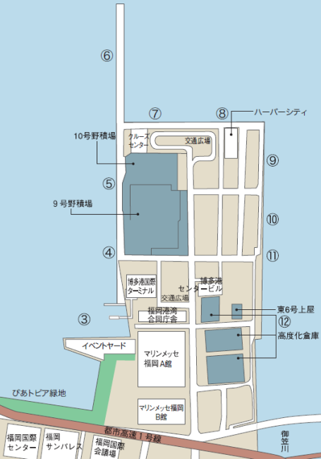 中央ふ頭平面図