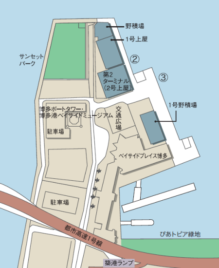 博多ふ頭平面図