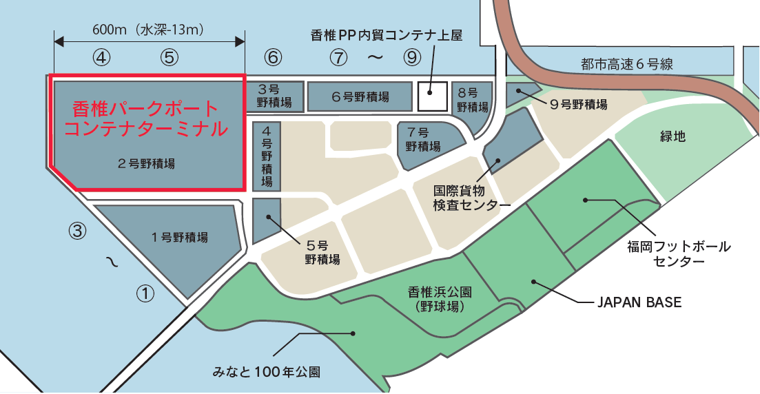 香椎パークポートの平面図