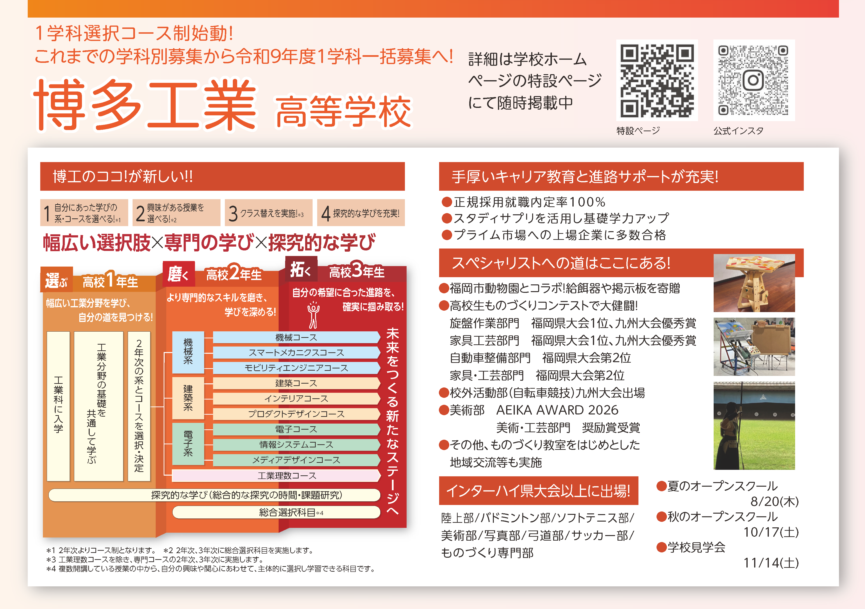 博多工業 高等学校のパンフレット