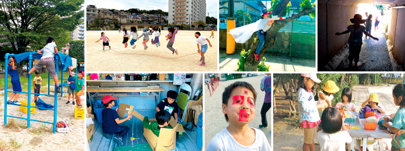 子どもたちが自分なりのペースとやり方で遊んでいる様子の画像