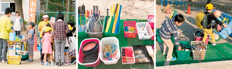 受付や遊具の画像