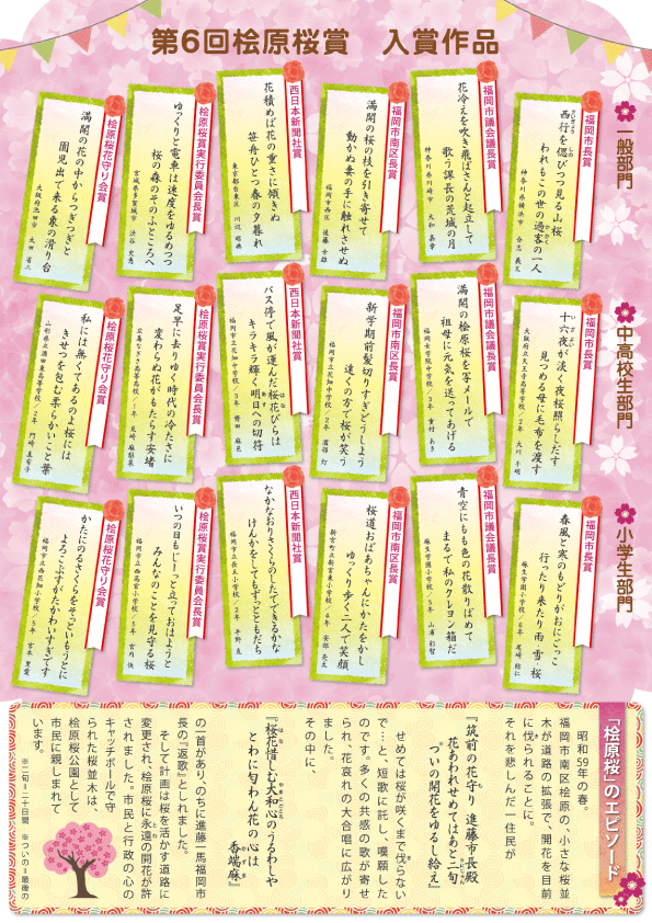 さくらマルシェのちらしの画像（裏面）