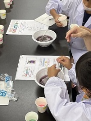 令和３年度開催「色が変わるハーブティーを使って色々な液体の性質を調べてみよう！」