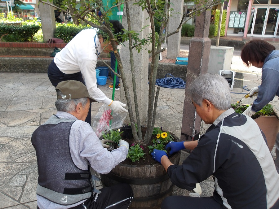 花の植え替えの様子4