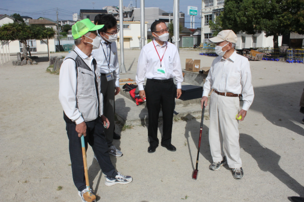 グラウンドゴルフについて解説を受けました