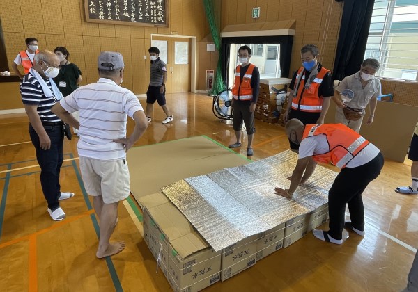 感染症対策を徹底した避難所設営シミュレーション