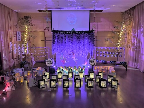 花畑灯明まつりのメインブース