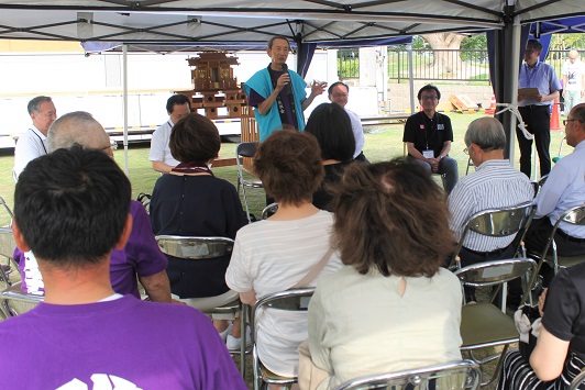 懇談での八坂会長挨拶