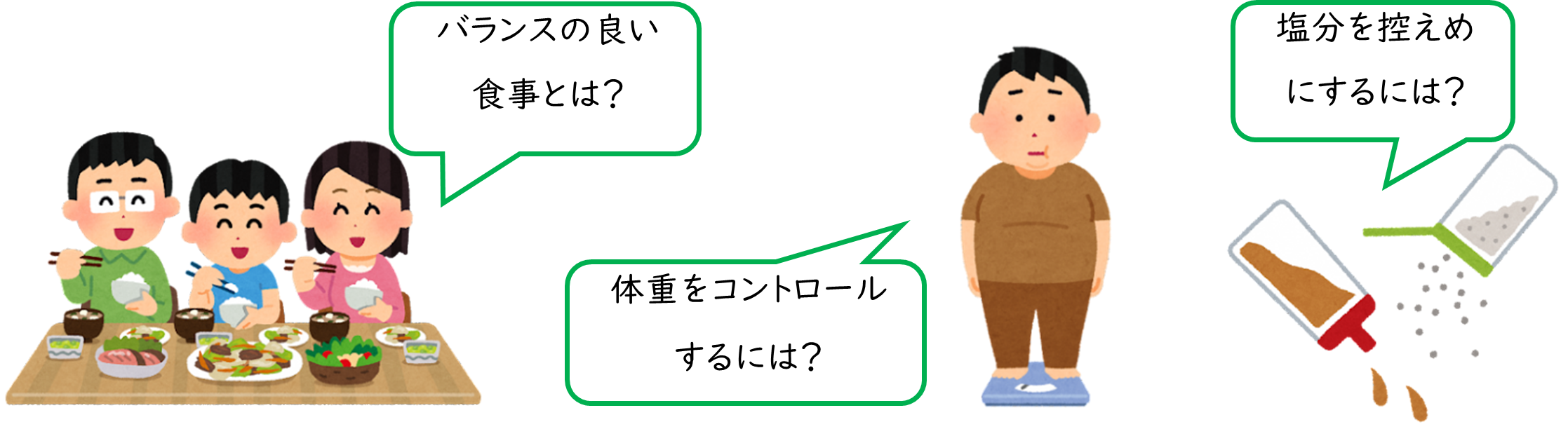 栄養相談を受ける方をイメージしたイラスト