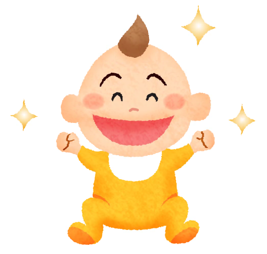 離乳期の赤ちゃんのイラスト