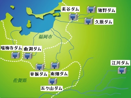 ダムの簡易地図