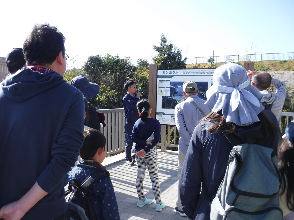 五ケ山ダム説明の様子