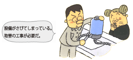 悪質業者の手口「設備がさびてしまっている。取替の工事が必要だ。」