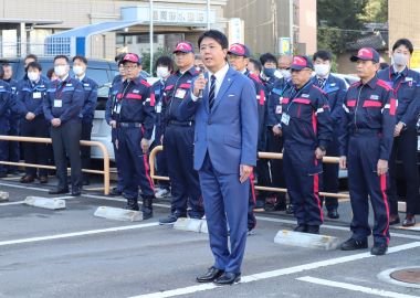 市長による激励の挨拶