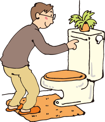 水洗トイレのイラスト