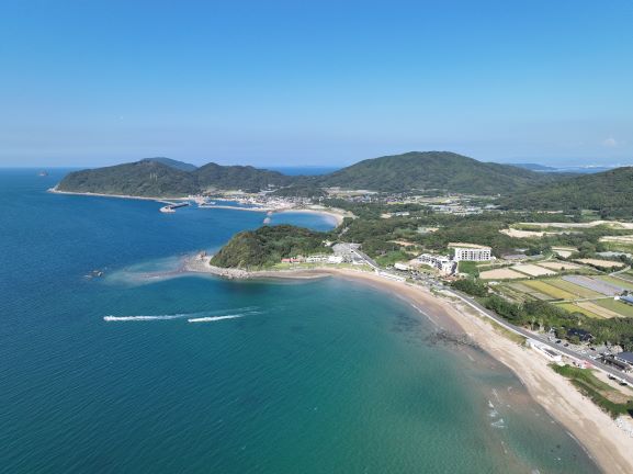 上空から見た西浦海岸