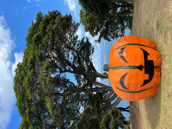 のこのしまアイランドパークのハロウィンのオブジェ