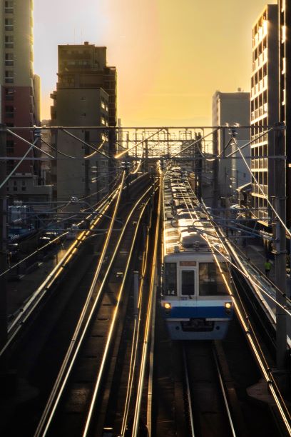 姪浜駅付近から見た風景