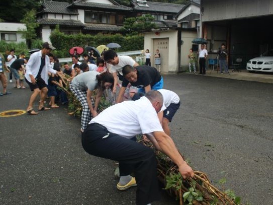 地区に分かれて引き合います