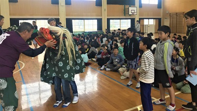 「今宿青木獅子舞体験」の写真