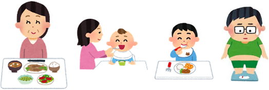 食事をしている人のイラスト