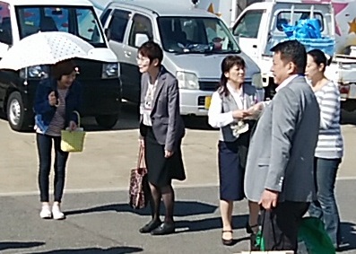 画像：玄界校区でお別れのごあいさつ