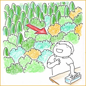 アレルギー（花粉症）対策のイメージイラスト