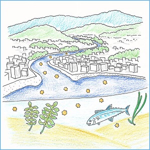 豊かな水循環のイメージイラスト