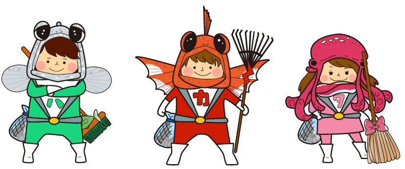 FUKUOKAおさかなレンジャーキャラクター