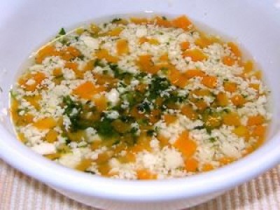 料理の出来上がり画像（豆腐の若草煮）